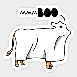 Halloween Ghost Cow Sticker